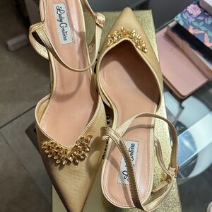 Lady Couture Gold Embellished Heels